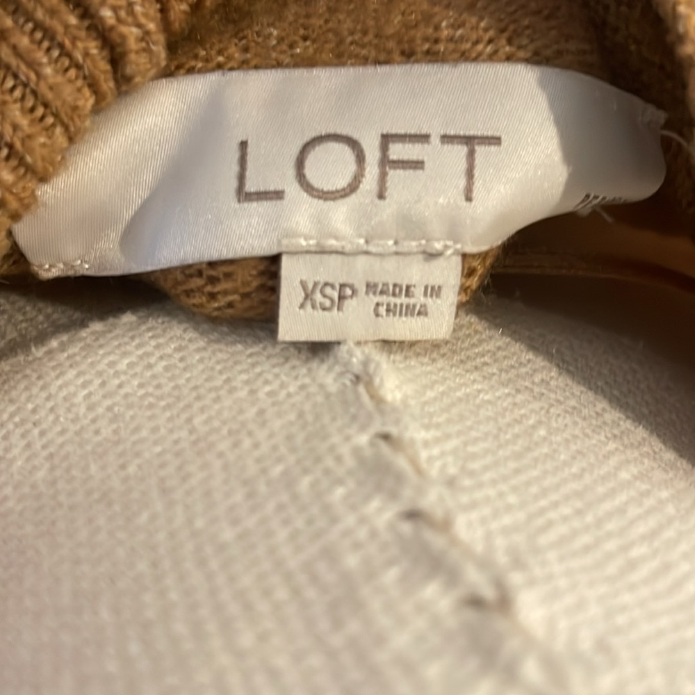 Loft Petite Brown Patterned Open Cardigan - Size … - image 6